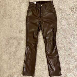 Gap Brown Faux Leather Pants